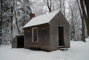 henry david thoreau's cabin near Walden pond