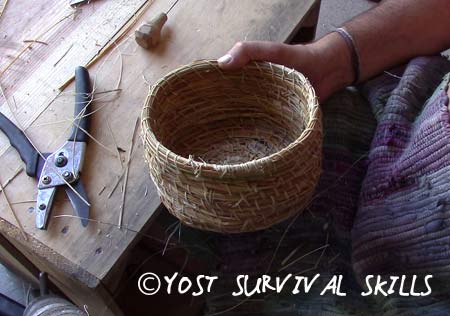 Making coiled baskets is one of the first wilderness survival skills you should learn.