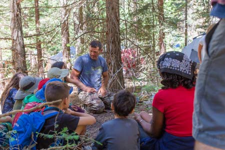 Teaching wilderness skills to kids